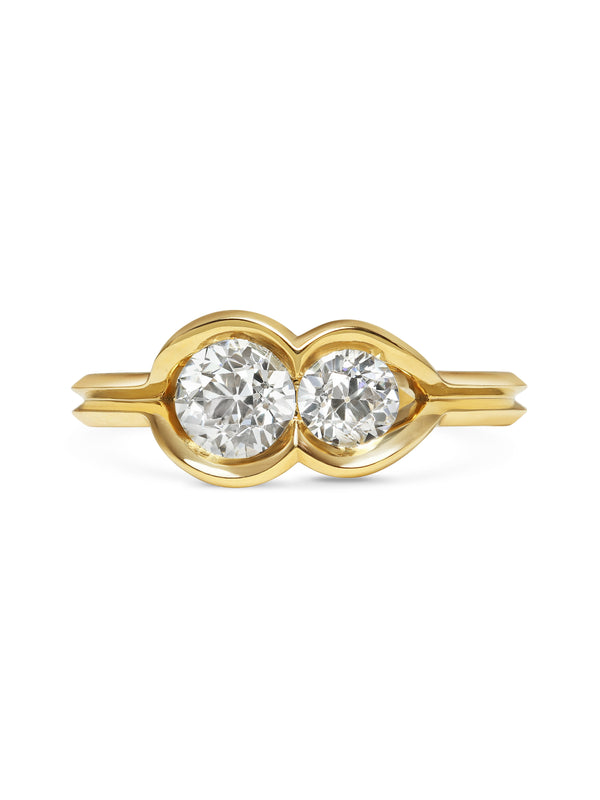 The X- RICARD Ring by East London jeweller Rachel Boston | Discover our collections of unique and timeless engagement rings, wedding rings, and modern fine jewellery.