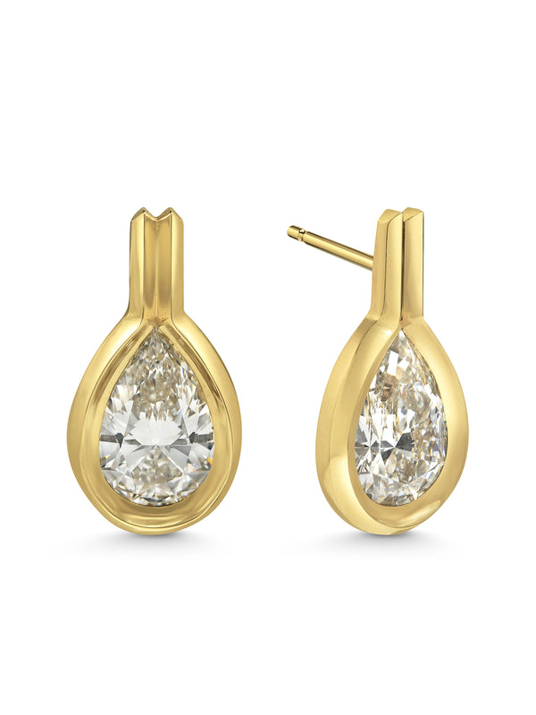 The BALANCE Earrings by East London jeweller Rachel Boston | Discover our collections of unique and timeless engagement rings, wedding rings, and modern fine jewellery.