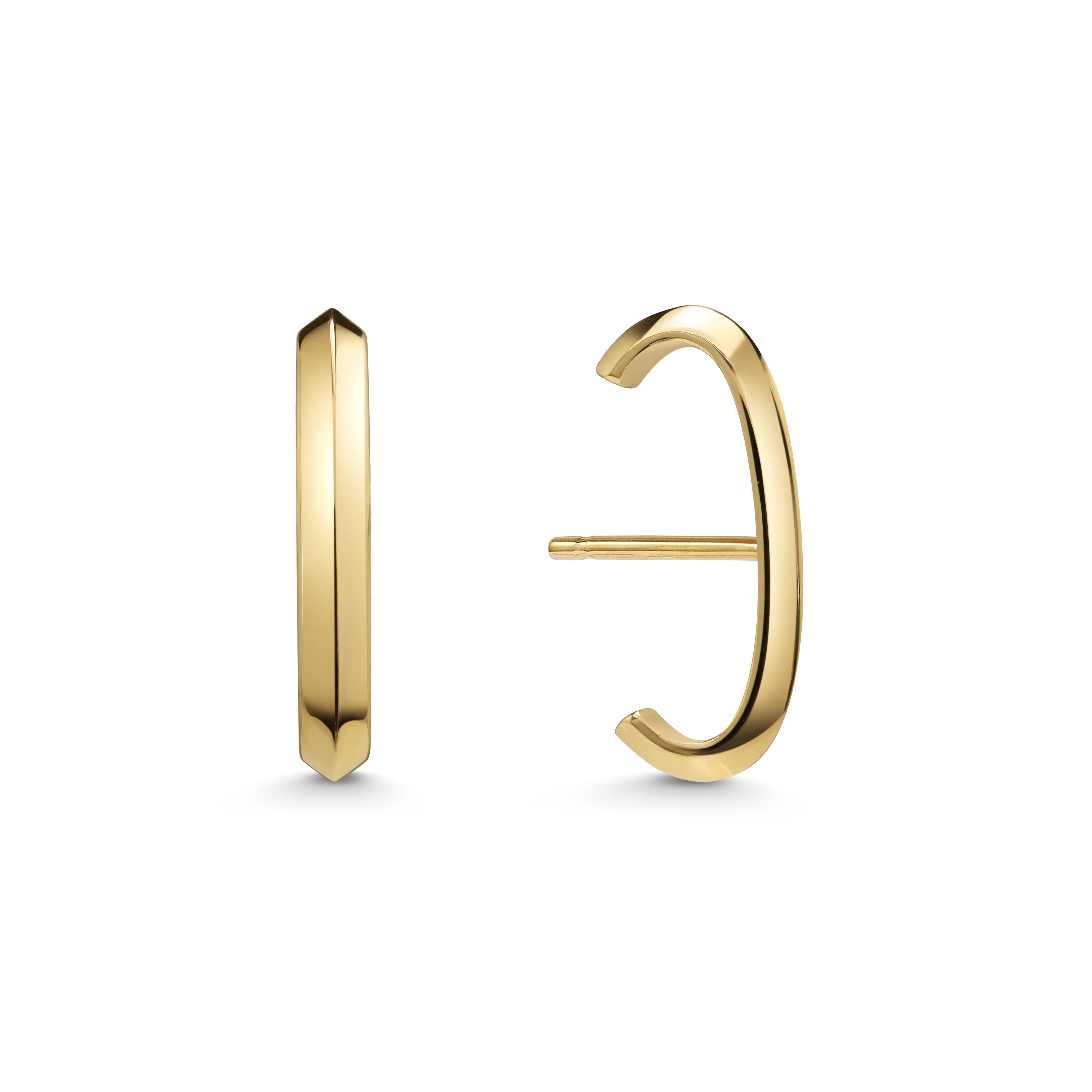 The LINE - SINGLE Earrings by East London jeweller Rachel Boston | Discover our collections of unique and timeless engagement rings, wedding rings, and modern fine jewellery.