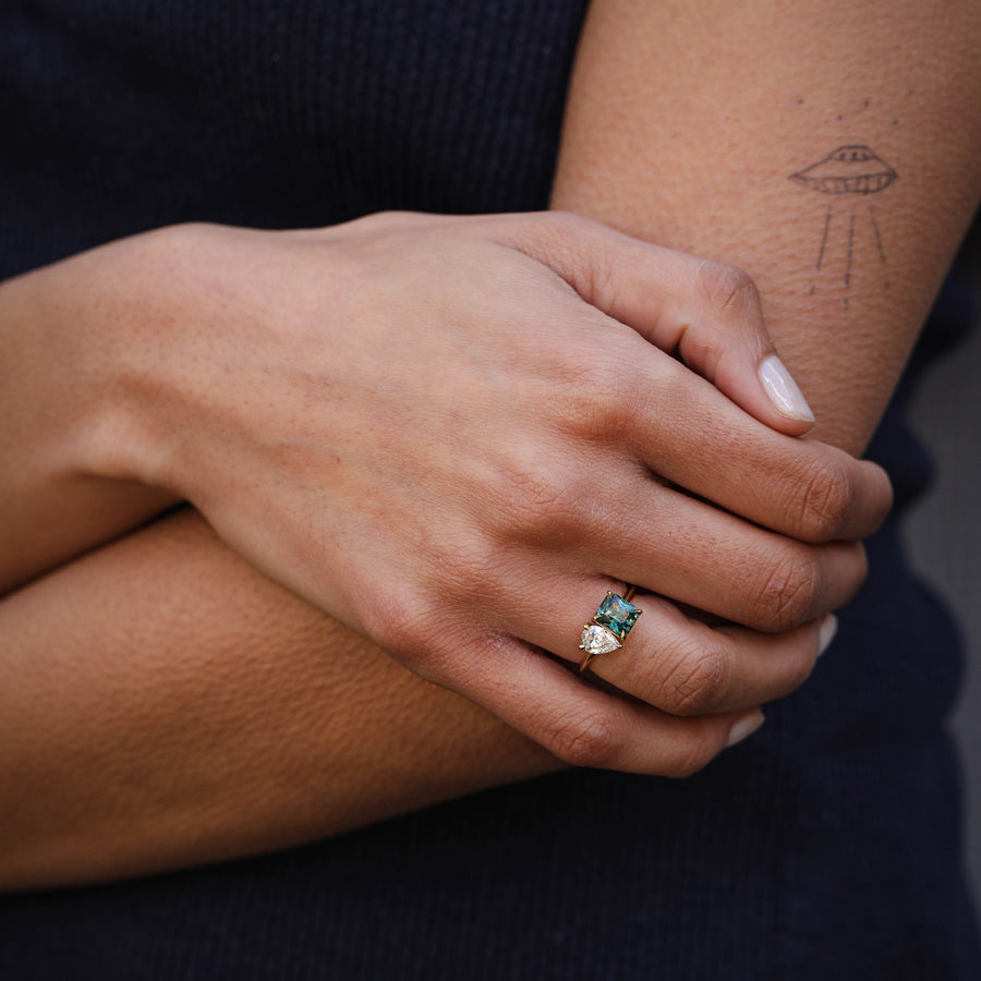 The X - Alexandra Ring by East London jeweller Rachel Boston | Discover our collections of unique and timeless engagement rings, wedding rings, and modern fine jewellery. - Rachel Boston Jewellery