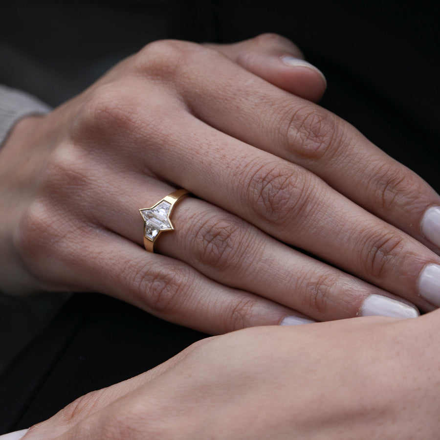 The Mia Ring by East London jeweller Rachel Boston | Discover our collections of unique and timeless engagement rings, wedding rings, and modern fine jewellery. - Rachel Boston Jewellery
