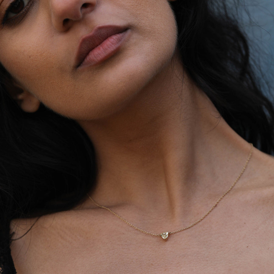 The X - Savage Necklace - 0.85ct Yellow by East London jeweller Rachel Boston | Discover our collections of unique and timeless engagement rings, wedding rings, and modern fine jewellery. - Rachel Boston Jewellery