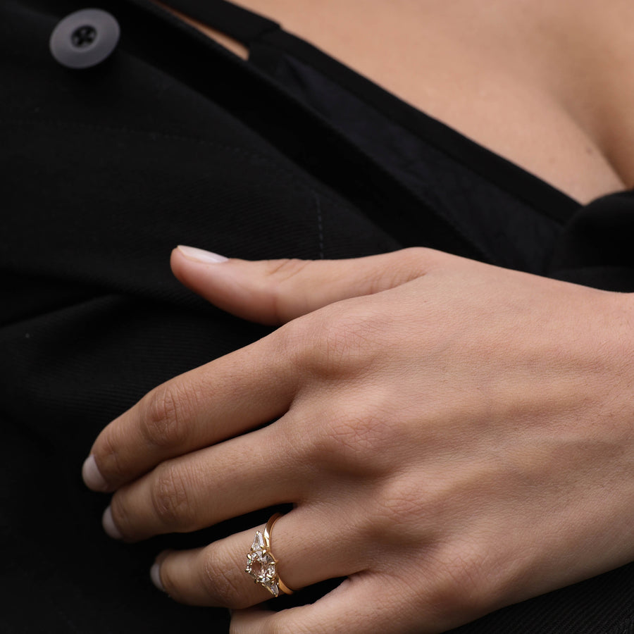 The X - Tigre Ring by East London jeweller Rachel Boston | Discover our collections of unique and timeless engagement rings, wedding rings, and modern fine jewellery. - Rachel Boston Jewellery