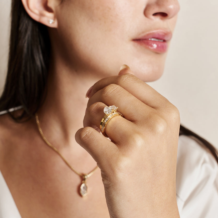 The Coved Mix Diamond Band by East London jeweller Rachel Boston | Discover our collections of unique and timeless engagement rings, wedding rings, and modern fine jewellery. - Rachel Boston Jewellery