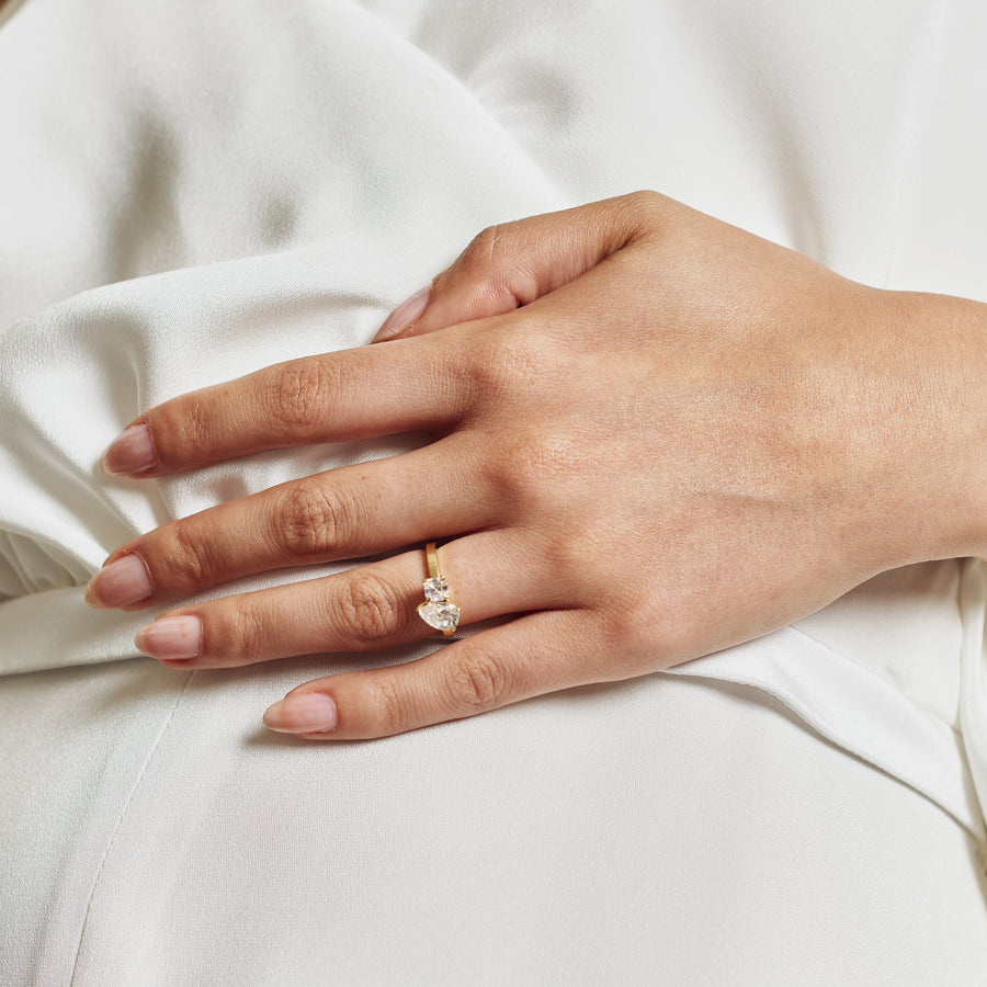 The Darcy Ring by East London jeweller Rachel Boston | Discover our collections of unique and timeless engagement rings, wedding rings, and modern fine jewellery. - Rachel Boston Jewellery