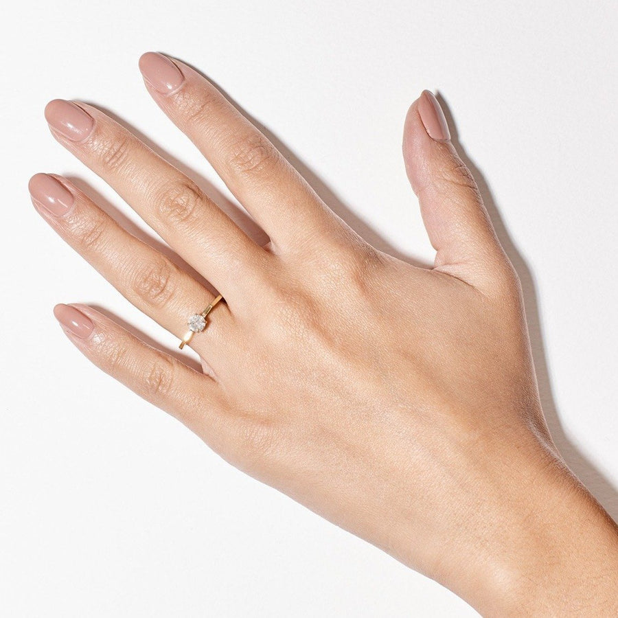 The Deco Round Ring by East London jeweller Rachel Boston | Discover our collections of unique and timeless engagement rings, wedding rings, and modern fine jewellery. - Rachel Boston Jewellery