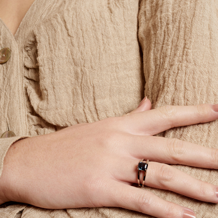 The X - Acarigua Ring by East London jeweller Rachel Boston | Discover our collections of unique and timeless engagement rings, wedding rings, and modern fine jewellery. - Rachel Boston Jewellery