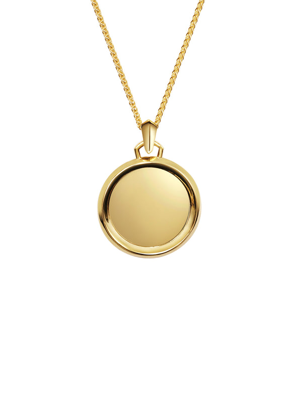 The Memento Medallion by East London jeweller Rachel Boston | Discover our collections of unique and timeless engagement rings, wedding rings, and modern fine jewellery.