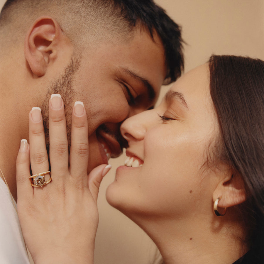 The X - Anteros Ring by East London jeweller Rachel Boston | Discover our collections of unique and timeless engagement rings, wedding rings, and modern fine jewellery. - Rachel Boston Jewellery