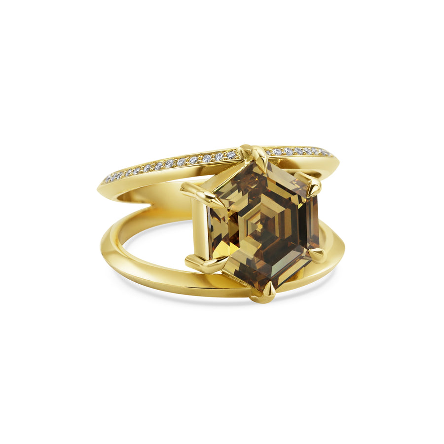 The X - Anteros Ring by East London jeweller Rachel Boston | Discover our collections of unique and timeless engagement rings, wedding rings, and modern fine jewellery. - Rachel Boston Jewellery
