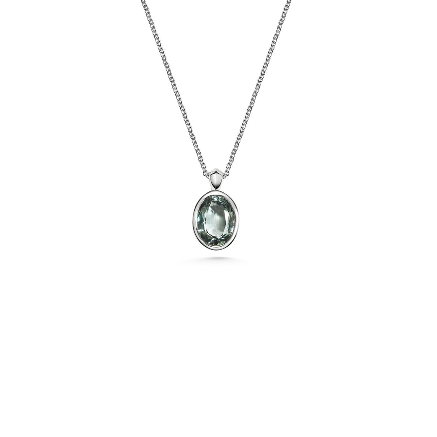 The Emin Necklace - 1.69ct Blue by East London jeweller Rachel Boston | Discover our collections of unique and timeless engagement rings, wedding rings, and modern fine jewellery. - Rachel Boston Jewellery