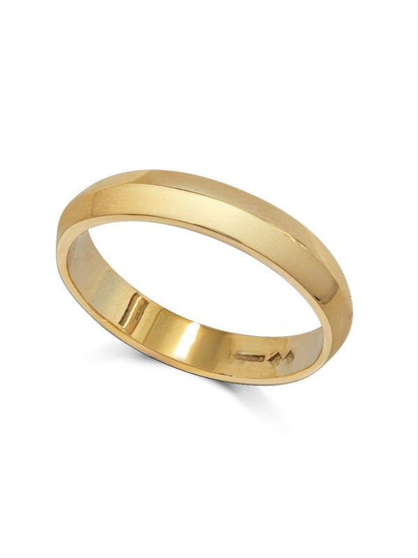 The Knife Edge Band - 3.8mm by East London jeweller Rachel Boston | Discover our collections of unique and timeless engagement rings, wedding rings, and modern fine jewellery.