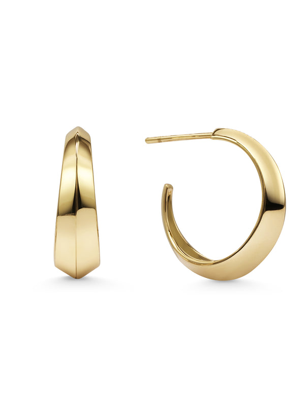 The Laguz Hoop Earrings by East London jeweller Rachel Boston | Discover our collections of unique and timeless engagement rings, wedding rings, and modern fine jewellery.