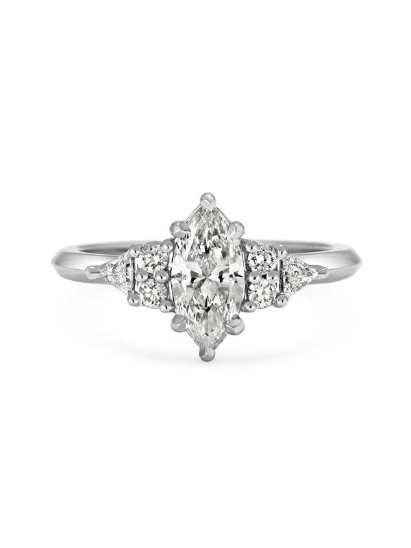 The Lois Ring by East London jeweller Rachel Boston | Discover our collections of unique and timeless engagement rings, wedding rings, and modern fine jewellery.