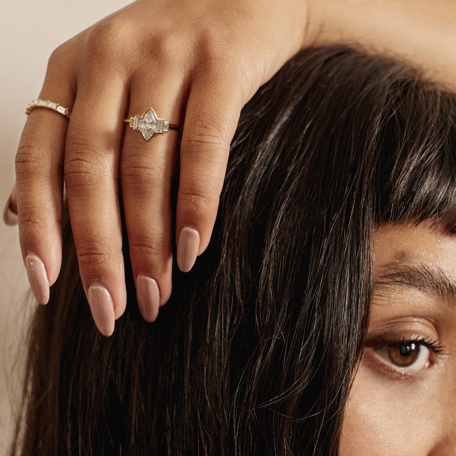 The Esme Ring by East London jeweller Rachel Boston | Discover our collections of unique and timeless engagement rings, wedding rings, and modern fine jewellery. - Rachel Boston Jewellery