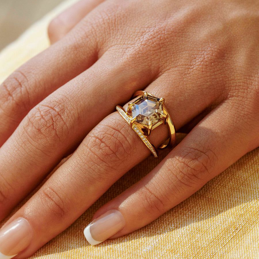 The X - Anteros Ring by East London jeweller Rachel Boston | Discover our collections of unique and timeless engagement rings, wedding rings, and modern fine jewellery. - Rachel Boston Jewellery