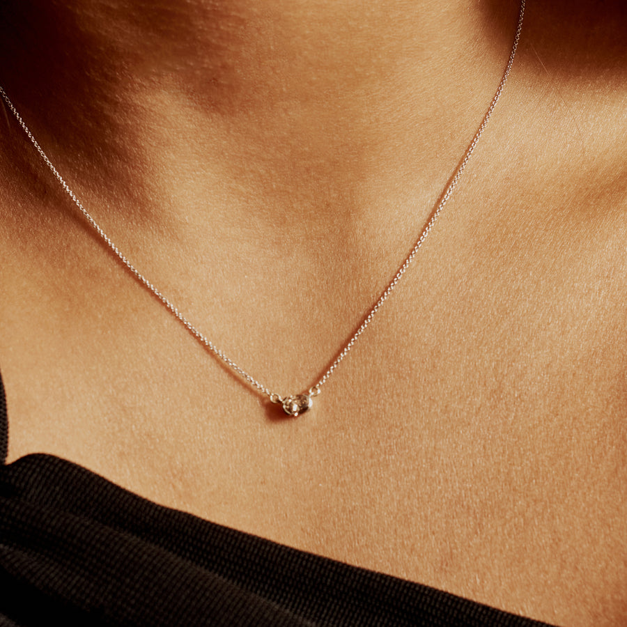 The Arbus Necklace - 0.34ct Champagne by East London jeweller Rachel Boston | Discover our collections of unique and timeless engagement rings, wedding rings, and modern fine jewellery. - Rachel Boston Jewellery