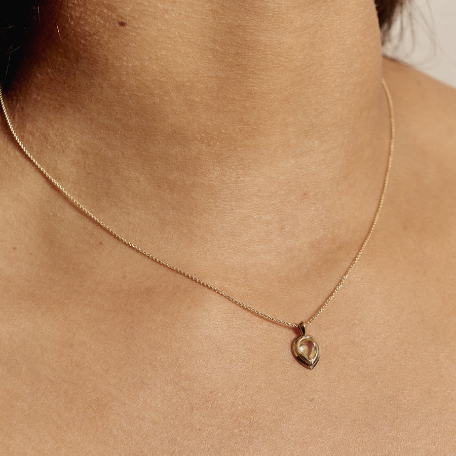 The X- Hepworth Necklace - 0.81ct Yellow by East London jeweller Rachel Boston | Discover our collections of unique and timeless engagement rings, wedding rings, and modern fine jewellery. - Rachel Boston Jewellery