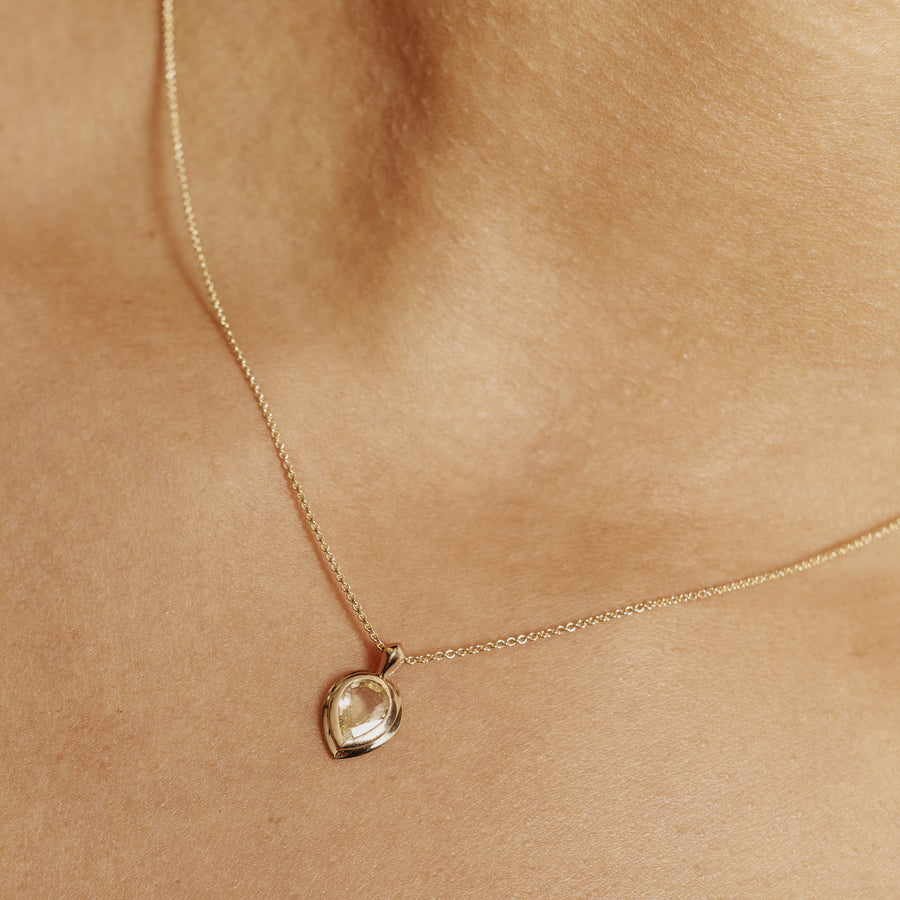 The X- Hepworth Necklace - 0.81ct Yellow by East London jeweller Rachel Boston | Discover our collections of unique and timeless engagement rings, wedding rings, and modern fine jewellery. - Rachel Boston Jewellery