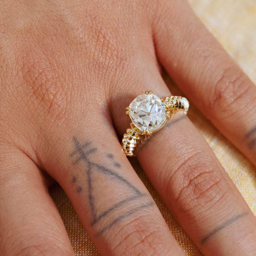 The X - Suadela Ring by East London jeweller Rachel Boston | Discover our collections of unique and timeless engagement rings, wedding rings, and modern fine jewellery. - Rachel Boston Jewellery