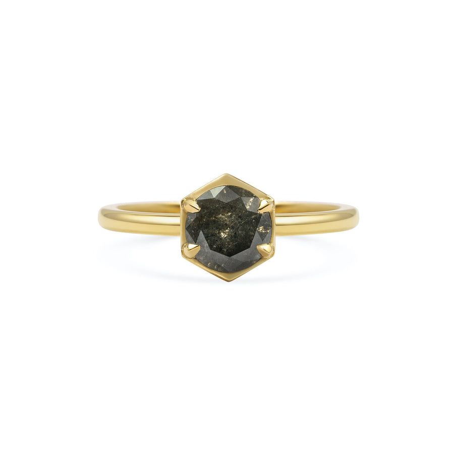 The X - Aquila - Dark Grey Ring by East London jeweller Rachel Boston | Discover our collections of unique and timeless engagement rings, wedding rings, and modern fine jewellery. - Rachel Boston Jewellery