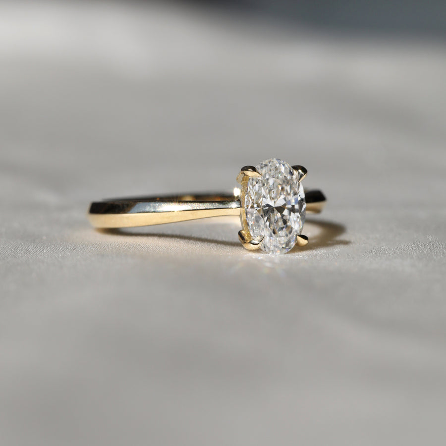 The Joy Ring - Oval Cut by East London jeweller Rachel Boston | Discover our collections of unique and timeless engagement rings, wedding rings, and modern fine jewellery. - Rachel Boston Jewellery