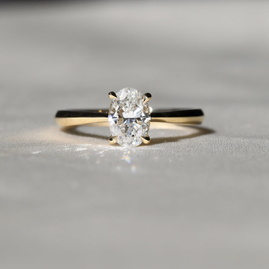 The Joy Ring - Oval Cut by East London jeweller Rachel Boston | Discover our collections of unique and timeless engagement rings, wedding rings, and modern fine jewellery. - Rachel Boston Jewellery