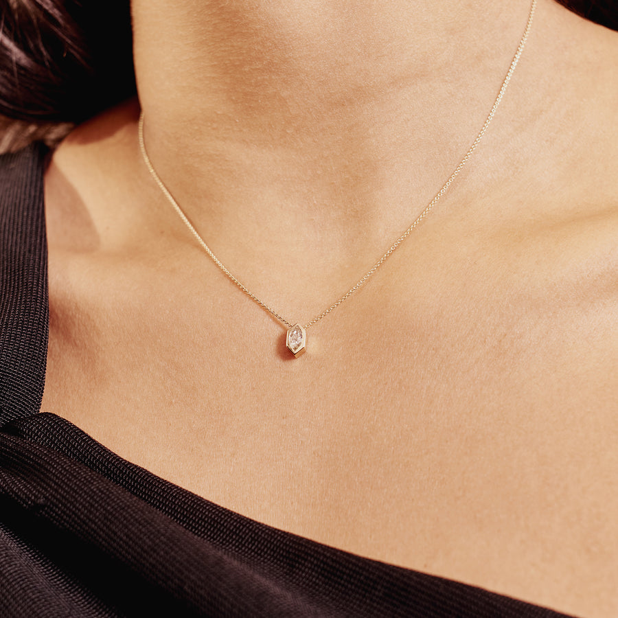The X - Maier Necklace by East London jeweller Rachel Boston | Discover our collections of unique and timeless engagement rings, wedding rings, and modern fine jewellery. - Rachel Boston Jewellery