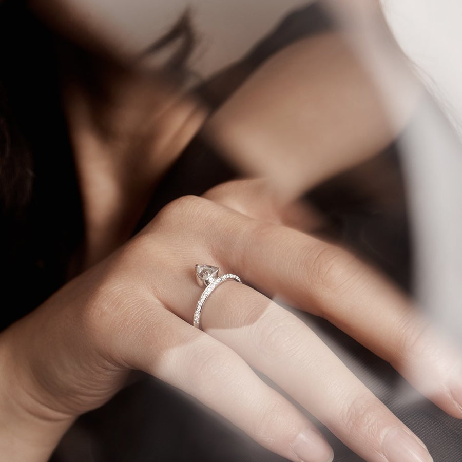 The X - Elara Ring by East London jeweller Rachel Boston | Discover our collections of unique and timeless engagement rings, wedding rings, and modern fine jewellery. - Rachel Boston Jewellery