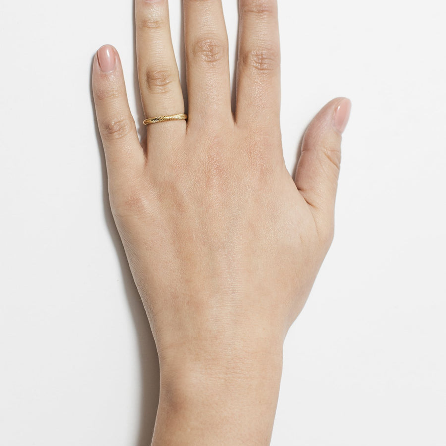 The Engraved Chevron Band - 2mm by East London jeweller Rachel Boston | Discover our collections of unique and timeless engagement rings, wedding rings, and modern fine jewellery. - Rachel Boston Jewellery