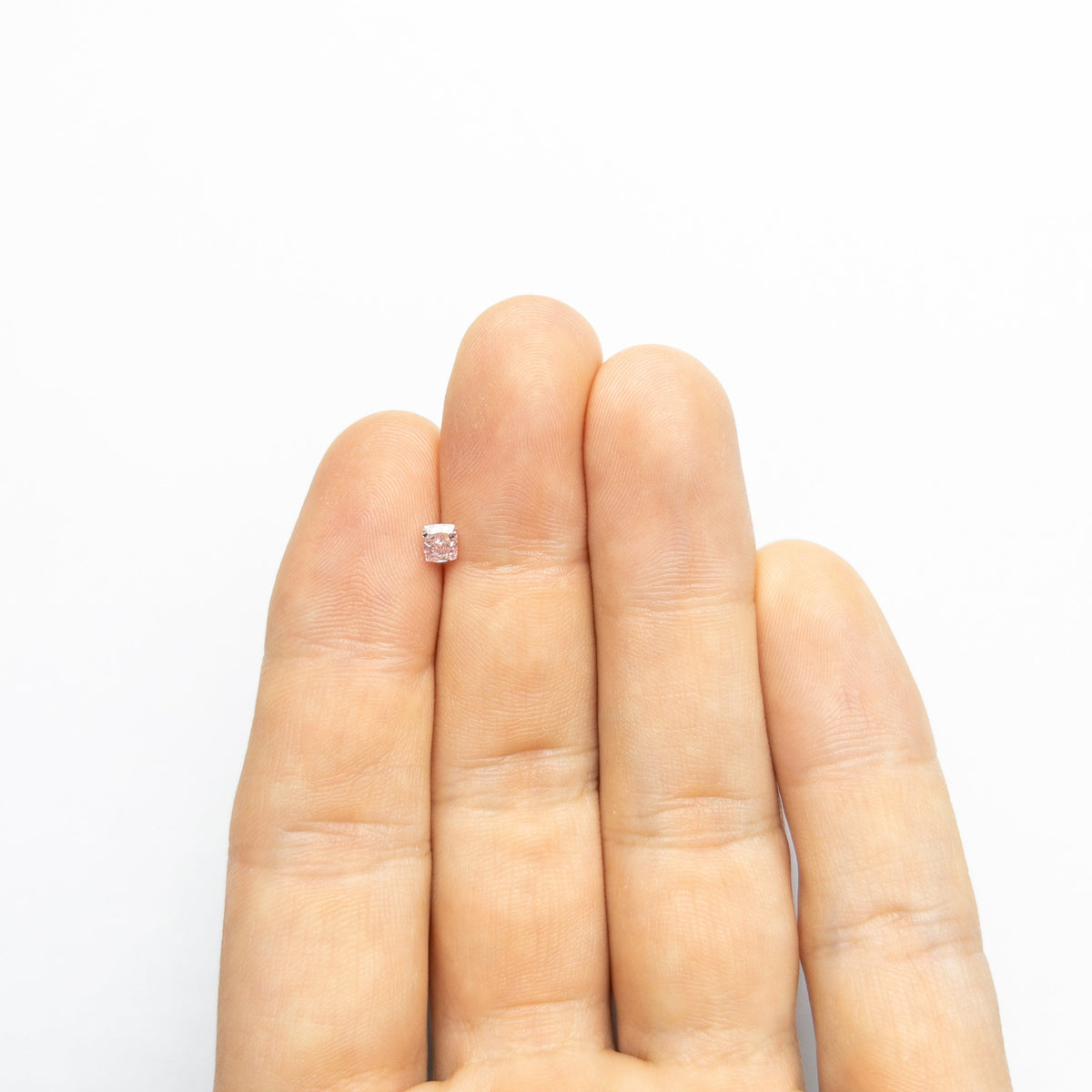 The 0.37ct 4.02x3.60x2.65mm GIA SI2 Fancy Pink Cushion Brilliant 🇦🇺 24141-01 by East London jeweller Rachel Boston | Discover our collections of unique and timeless engagement rings, wedding rings, and modern fine jewellery.