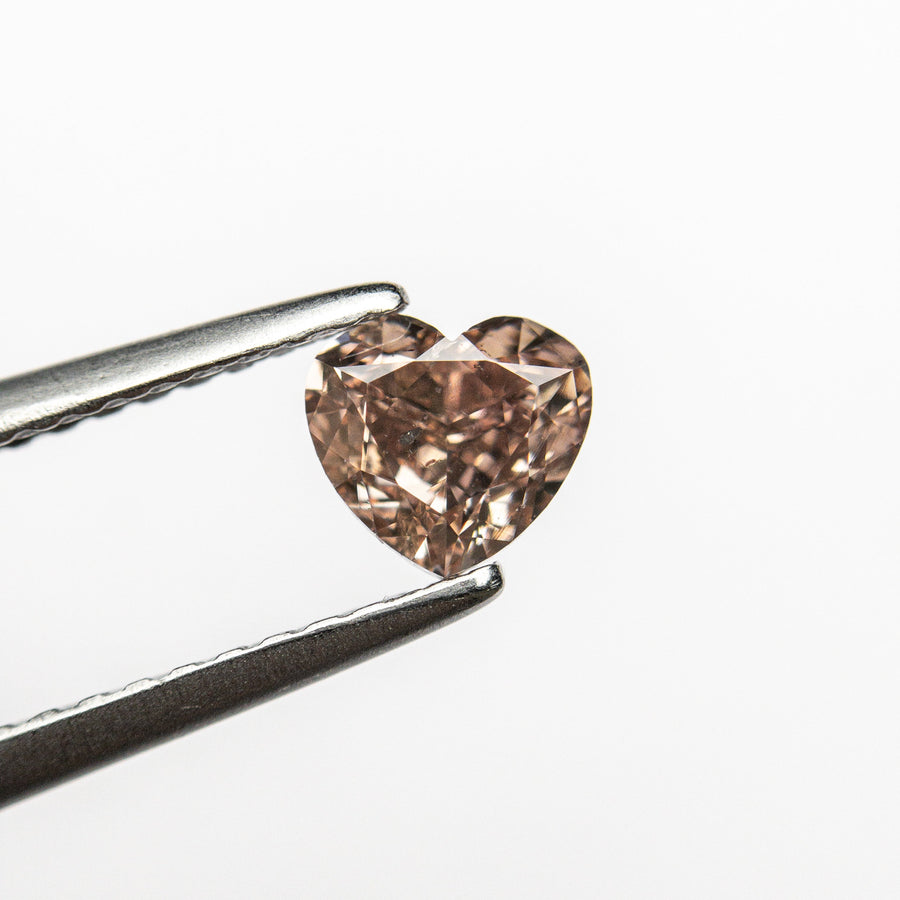 The 0.53ct 4.73x5.14x2.92mm GIA I1 Fancy Brown-Pink Heart Brilliant 🇦🇺 24115-01 by East London jeweller Rachel Boston | Discover our collections of unique and timeless engagement rings, wedding rings, and modern fine jewellery. - Rachel Boston Jewellery