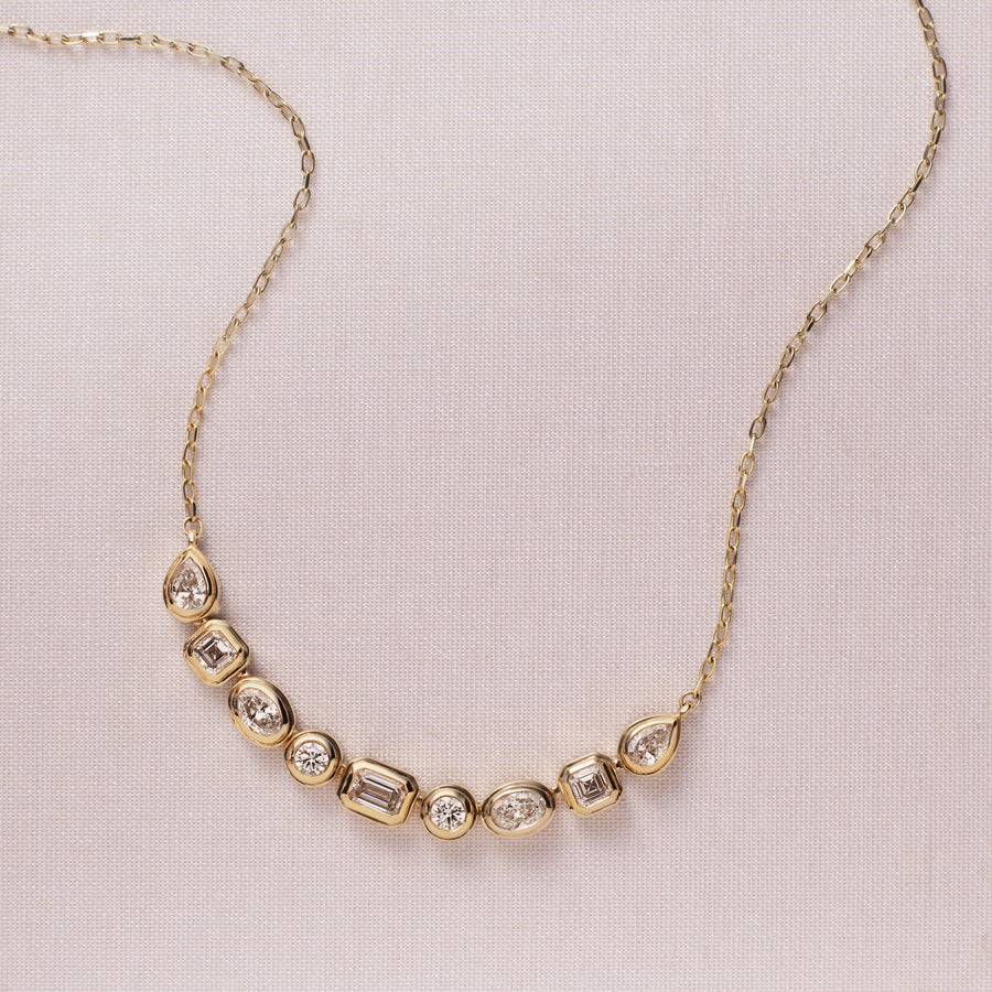 The REVERIE NECKLACE by East London jeweller Rachel Boston | Discover our collections of unique and timeless engagement rings, wedding rings, and modern fine jewellery. - Rachel Boston Jewellery