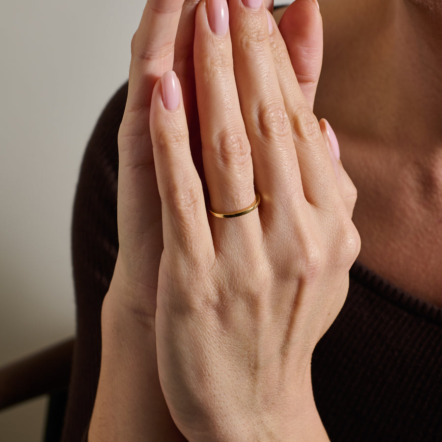 The Flat Band - 1.5mm by East London jeweller Rachel Boston | Discover our collections of unique and timeless engagement rings, wedding rings, and modern fine jewellery. - Rachel Boston Jewellery