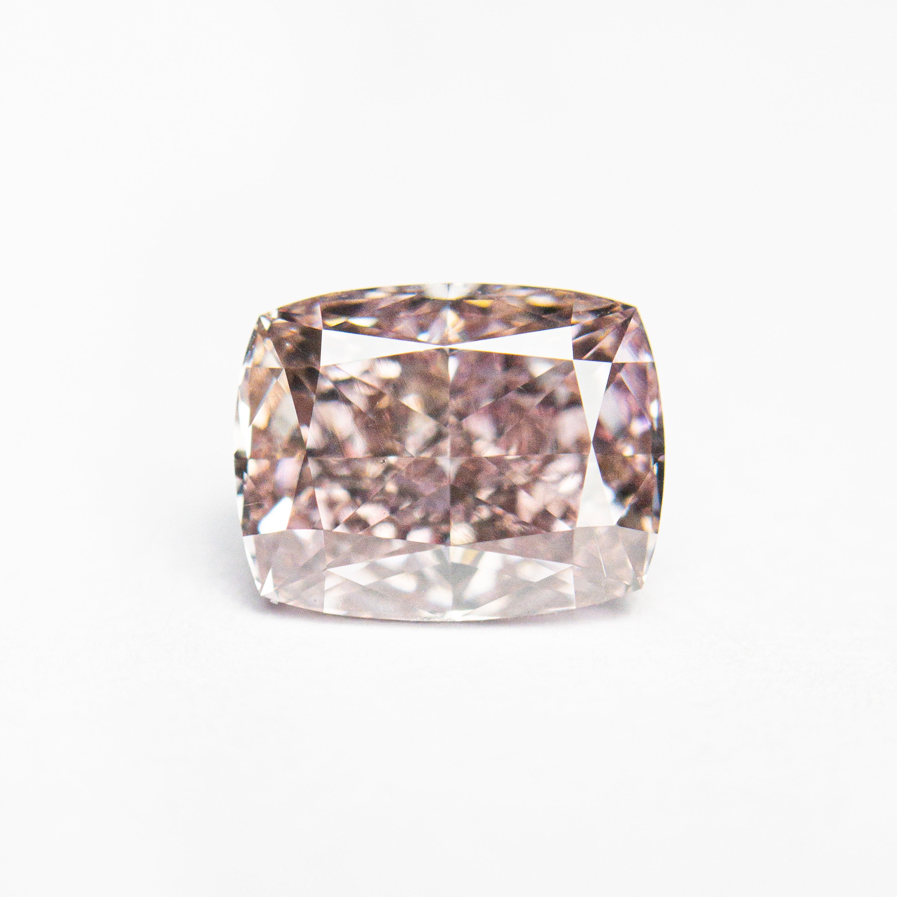 The 1.76ct 7.65x6.01x4.18mm GIA VS2 Fancy Brown-Pink Cushion Brilliant 🇨🇦 24111-01 by East London jeweller Rachel Boston | Discover our collections of unique and timeless engagement rings, wedding rings, and modern fine jewellery.