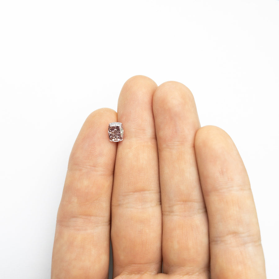 The 1.76ct 7.65x6.01x4.18mm GIA VS2 Fancy Brown-Pink Cushion Brilliant 🇨🇦 24111-01 by East London jeweller Rachel Boston | Discover our collections of unique and timeless engagement rings, wedding rings, and modern fine jewellery. - Rachel Boston Jewellery