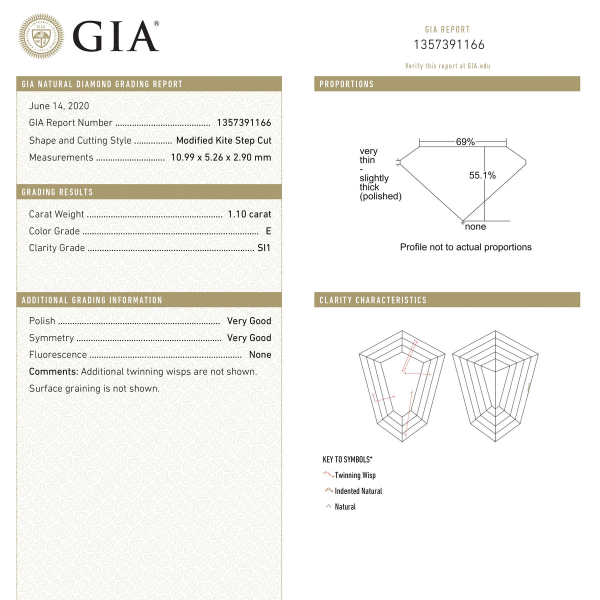 The 1.10ct 10.99x5.26x2.90mm GIA SI1 E Kite Step Cut 19488-01 by East London jeweller Rachel Boston | Discover our collections of unique and timeless engagement rings, wedding rings, and modern fine jewellery.