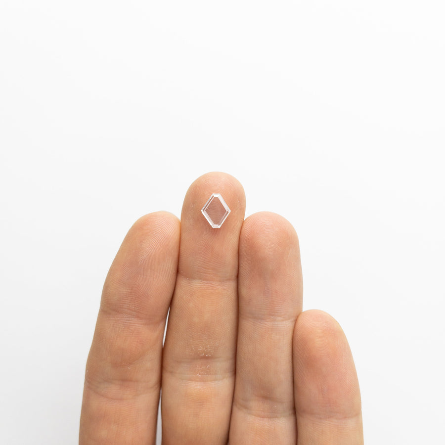 The 0.89ct 8.63x7.58x1.48mm Hexagon Portrait Cut 18495-05 by East London jeweller Rachel Boston | Discover our collections of unique and timeless engagement rings, wedding rings, and modern fine jewellery. - Rachel Boston Jewellery