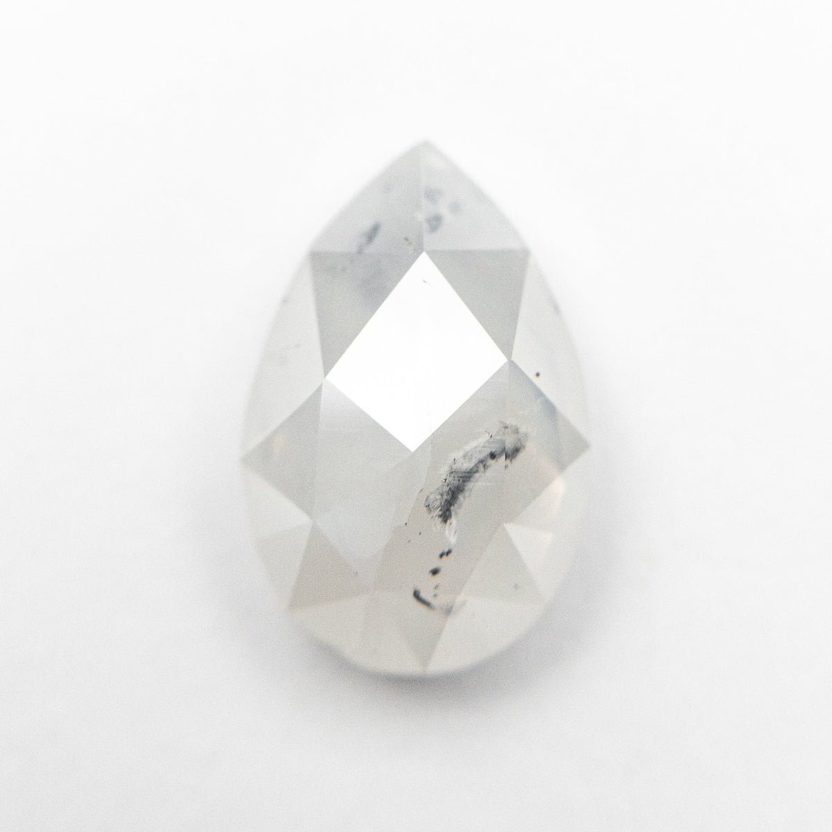 The 3.13ct 11.49x7.54x4.46mm Fancy White Pear Double Cut 18955-01 by East London jeweller Rachel Boston | Discover our collections of unique and timeless engagement rings, wedding rings, and modern fine jewellery.