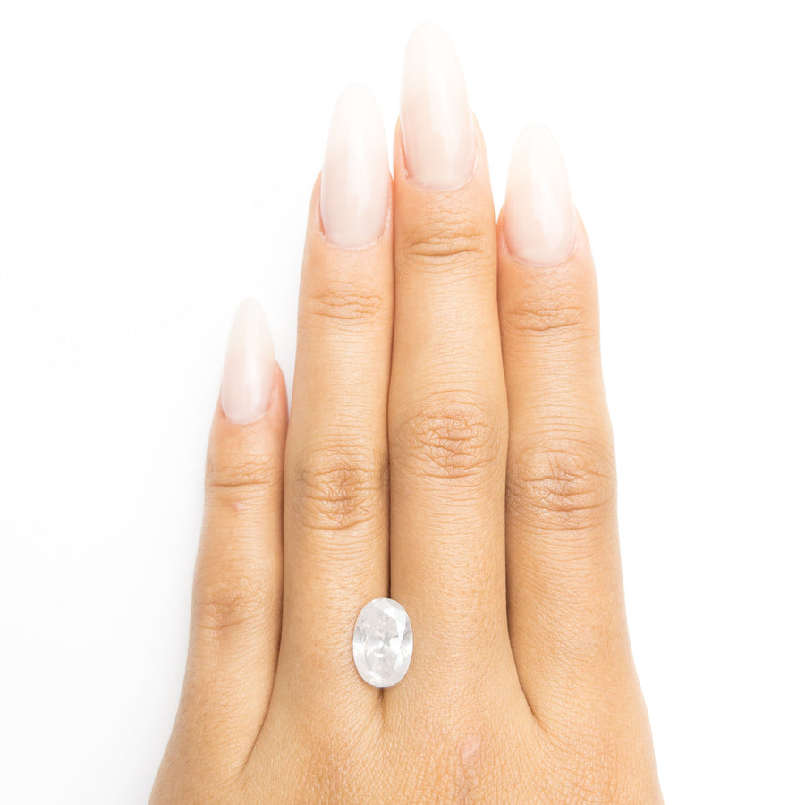 The 3.15ct 11.47x8.02x4.95mm Oval Brilliant 19106-01 by East London jeweller Rachel Boston | Discover our collections of unique and timeless engagement rings, wedding rings, and modern fine jewellery. - Rachel Boston Jewellery