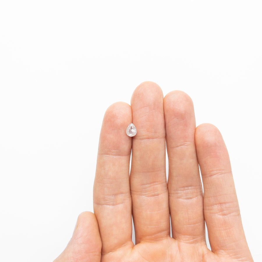 0.83ct 6.64x5.12x2.89mm Pear Double Cut 19143-11 - Misfit Diamonds - Rachel Boston Jewellery