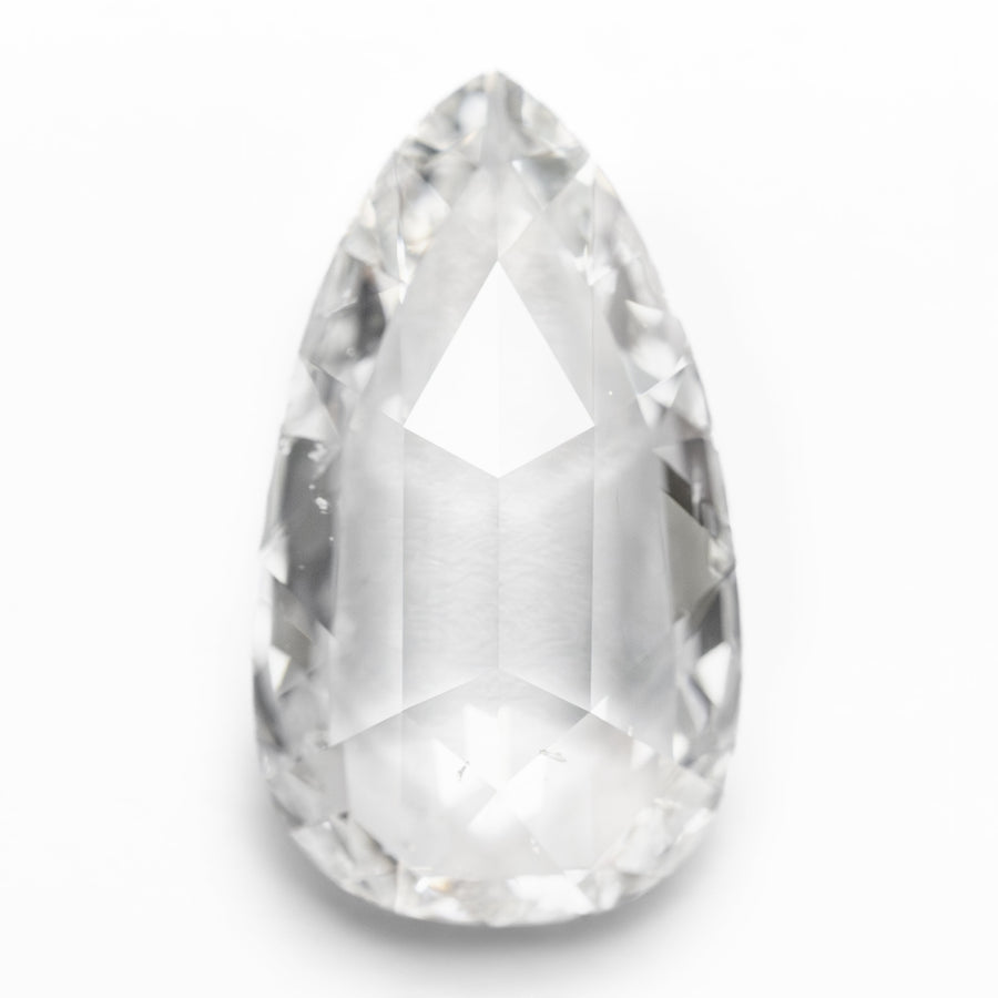 The 3.33ct 15.13x8.69x3.22mm GIA SI1 E Pear Rosecut 19157-01 by East London jeweller Rachel Boston | Discover our collections of unique and timeless engagement rings, wedding rings, and modern fine jewellery. - Rachel Boston Jewellery