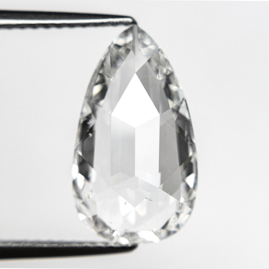 The 3.33ct 15.13x8.69x3.22mm GIA SI1 E Pear Rosecut 19157-01 by East London jeweller Rachel Boston | Discover our collections of unique and timeless engagement rings, wedding rings, and modern fine jewellery. - Rachel Boston Jewellery