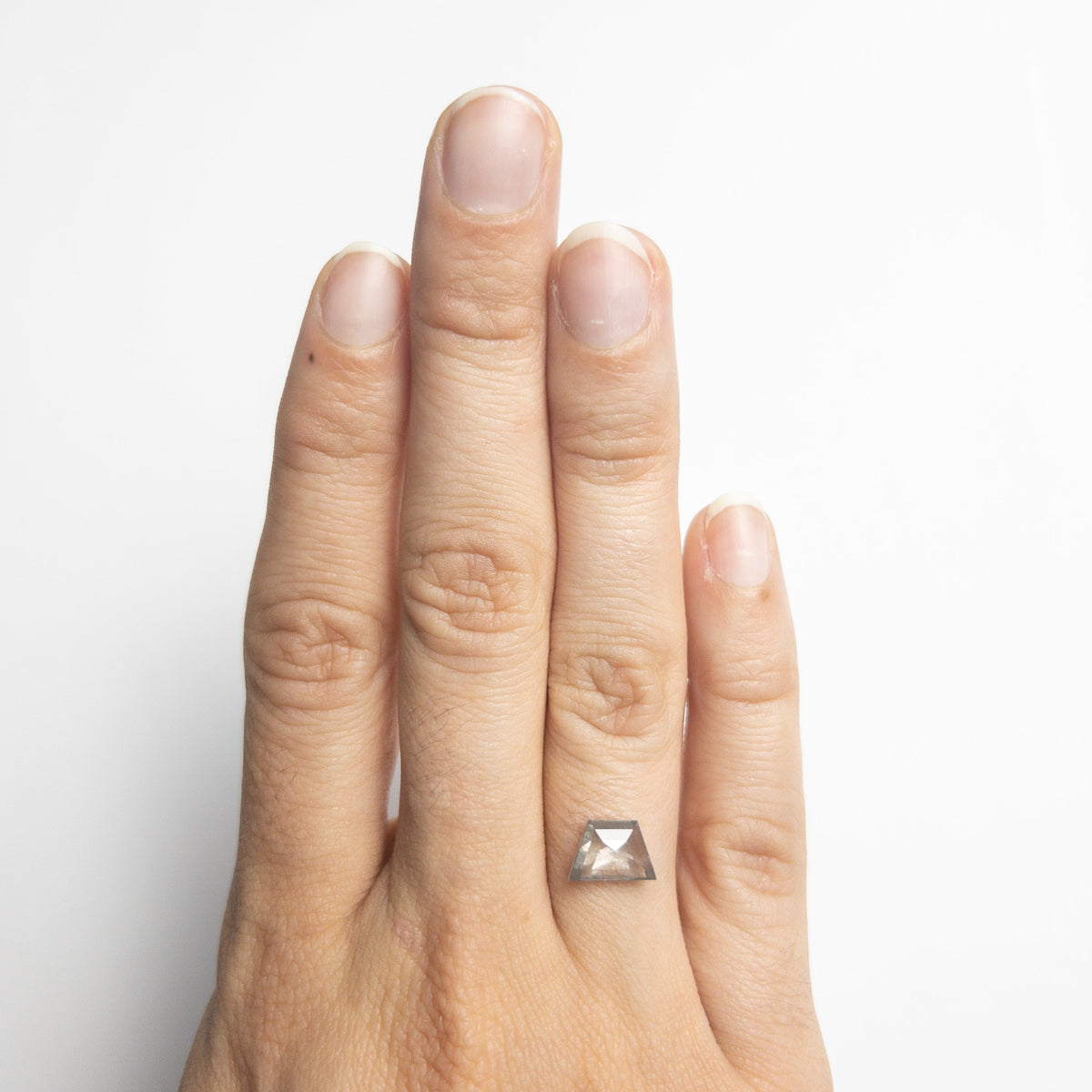 The 1.43ct 1.43ct 9.22x6.04x2.75mm Trapezoid Rosecut 19193-04 by East London jeweller Rachel Boston | Discover our collections of unique and timeless engagement rings, wedding rings, and modern fine jewellery.