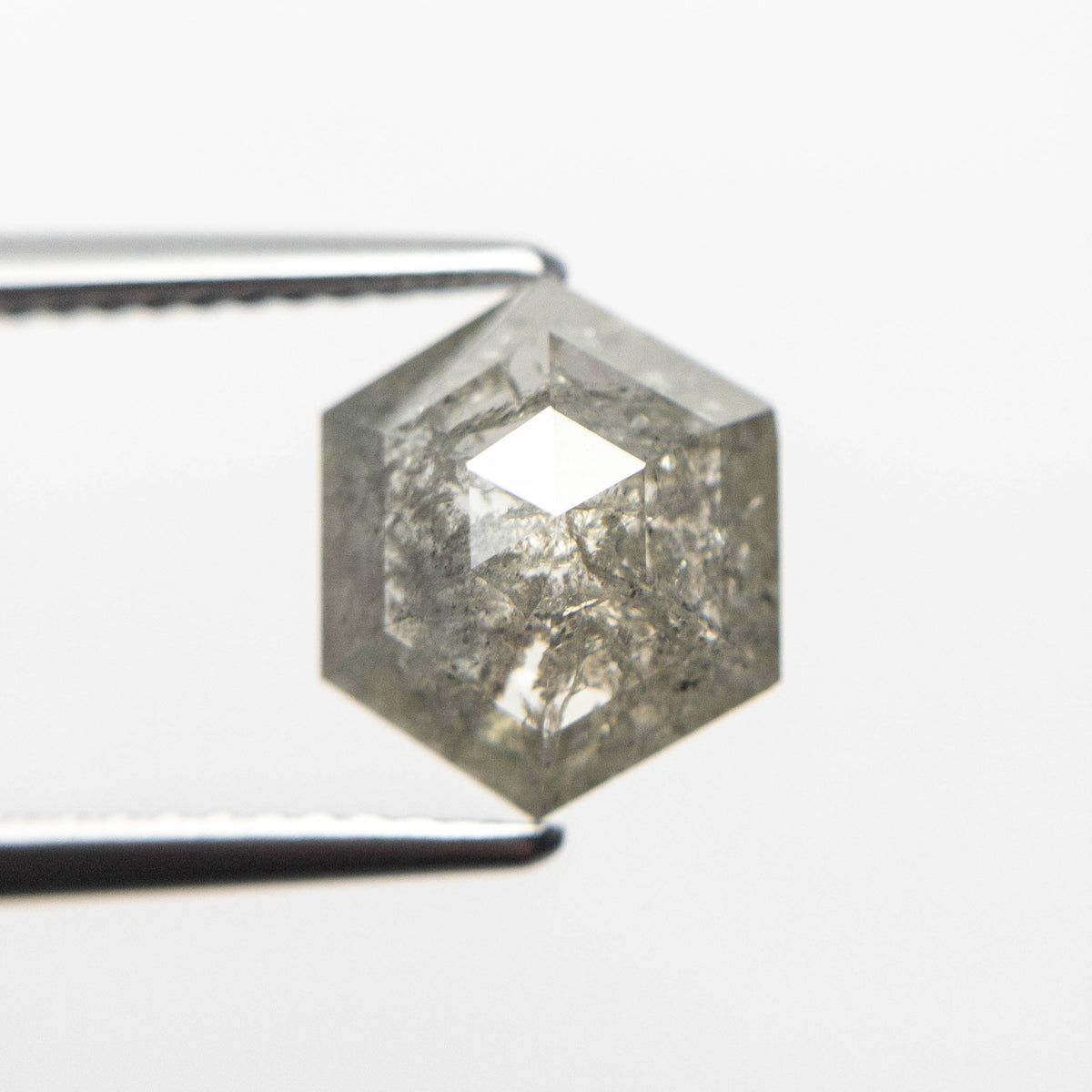 The 2.47ct 9.59x8.09x3.88mm Hexagon Rosecut 19256-02 by East London jeweller Rachel Boston | Discover our collections of unique and timeless engagement rings, wedding rings, and modern fine jewellery.