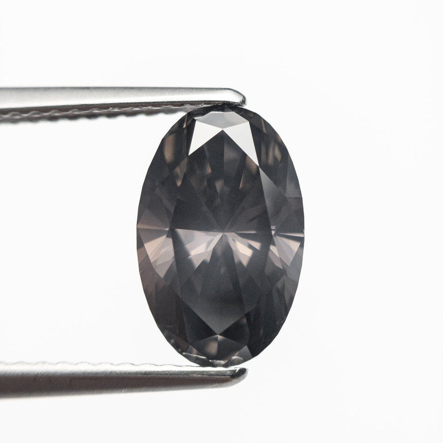 The 2.41ct 11.20x7.13x4.60mm GIA SI2 Fancy Grey Oval Brilliant 19265-01 by East London jeweller Rachel Boston | Discover our collections of unique and timeless engagement rings, wedding rings, and modern fine jewellery. - Rachel Boston Jewellery