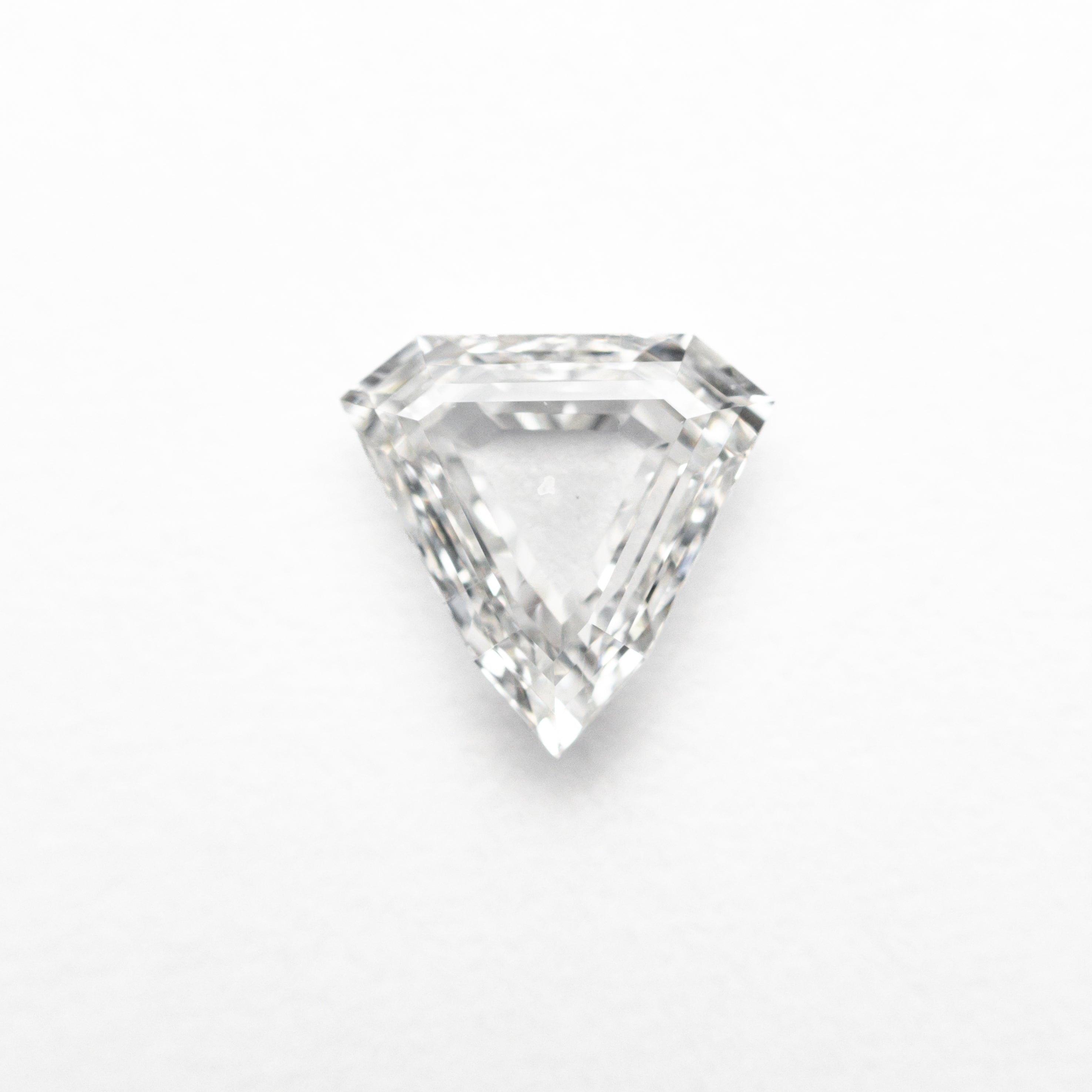 The 0.64ct 6.19x6.42x2.23mm SI2 F Shield Portrait Cut 19438-28 by East London jeweller Rachel Boston | Discover our collections of unique and timeless engagement rings, wedding rings, and modern fine jewellery.