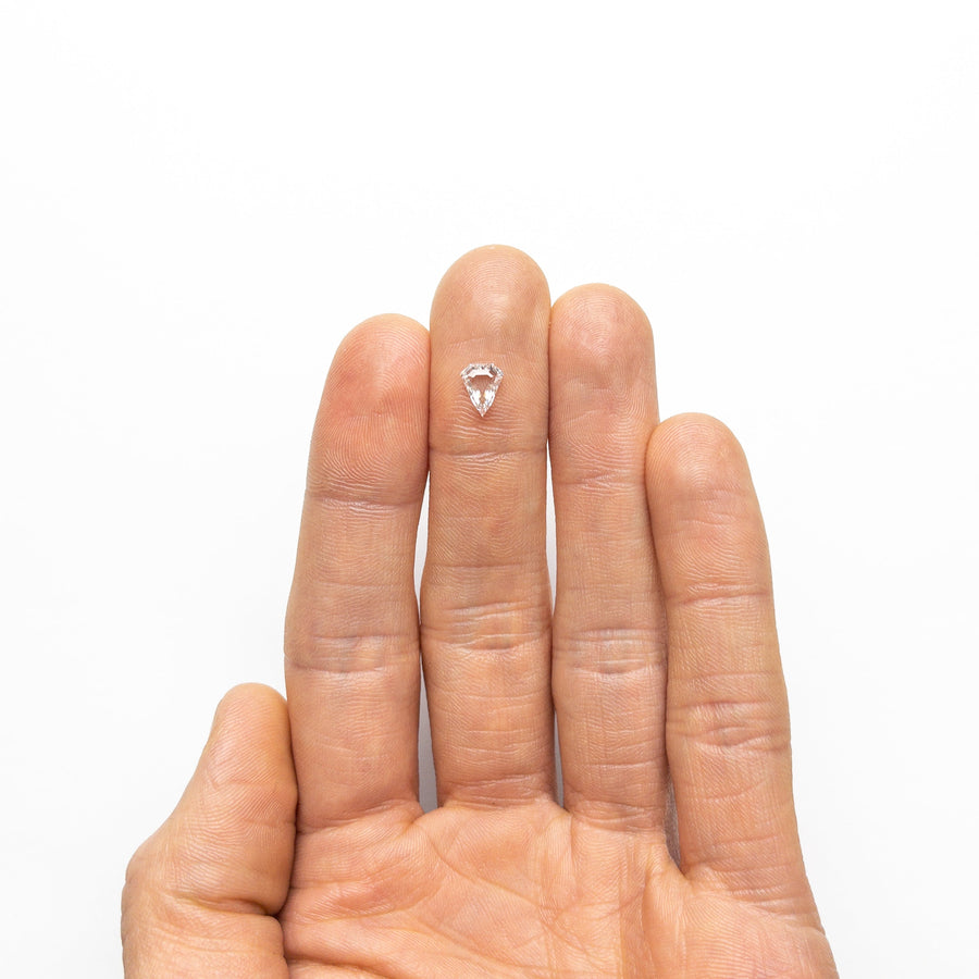 The 0.70ct 7.17x5.92x2.22mm SI1 E Shield Portrait Cut 19438-39 by East London jeweller Rachel Boston | Discover our collections of unique and timeless engagement rings, wedding rings, and modern fine jewellery. - Rachel Boston Jewellery