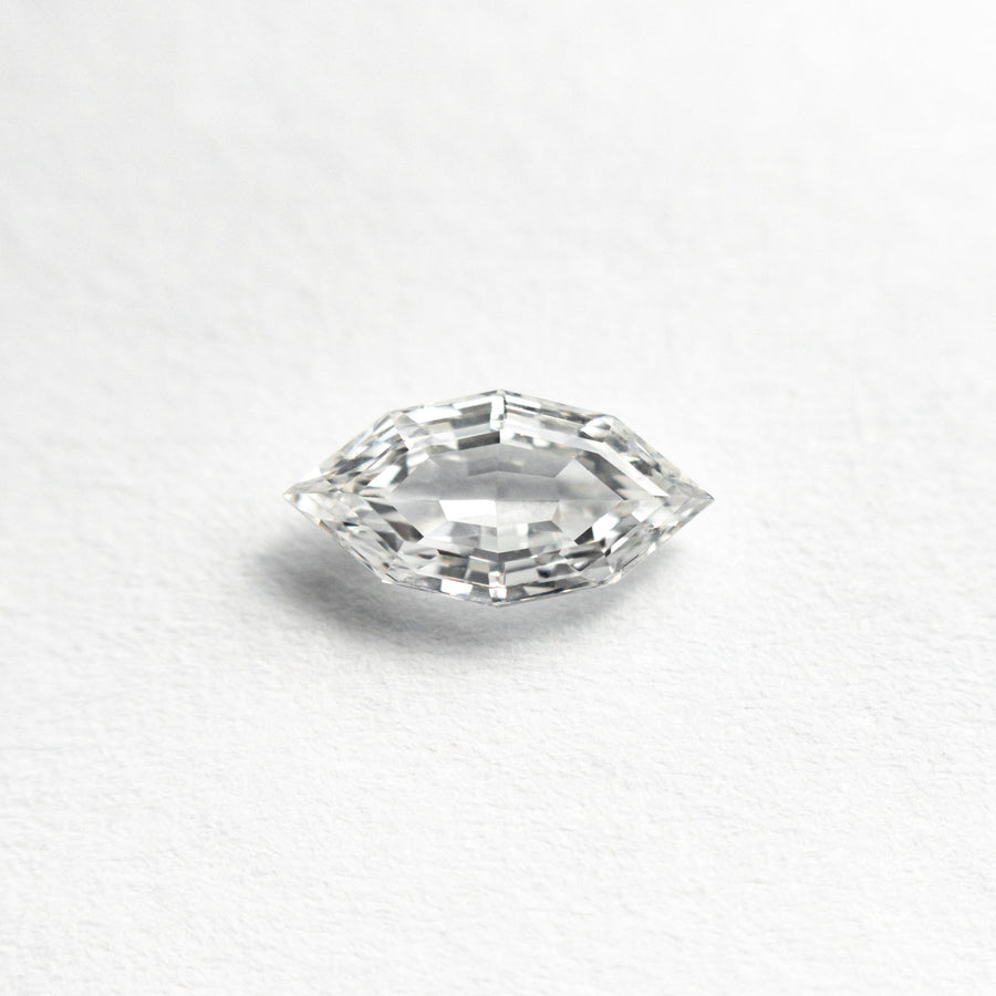 The 0.46ct 7.56x3.84x2.16mm VS2 F Geo Marquise Step Cut 19438-40 by East London jeweller Rachel Boston | Discover our collections of unique and timeless engagement rings, wedding rings, and modern fine jewellery. - Rachel Boston Jewellery
