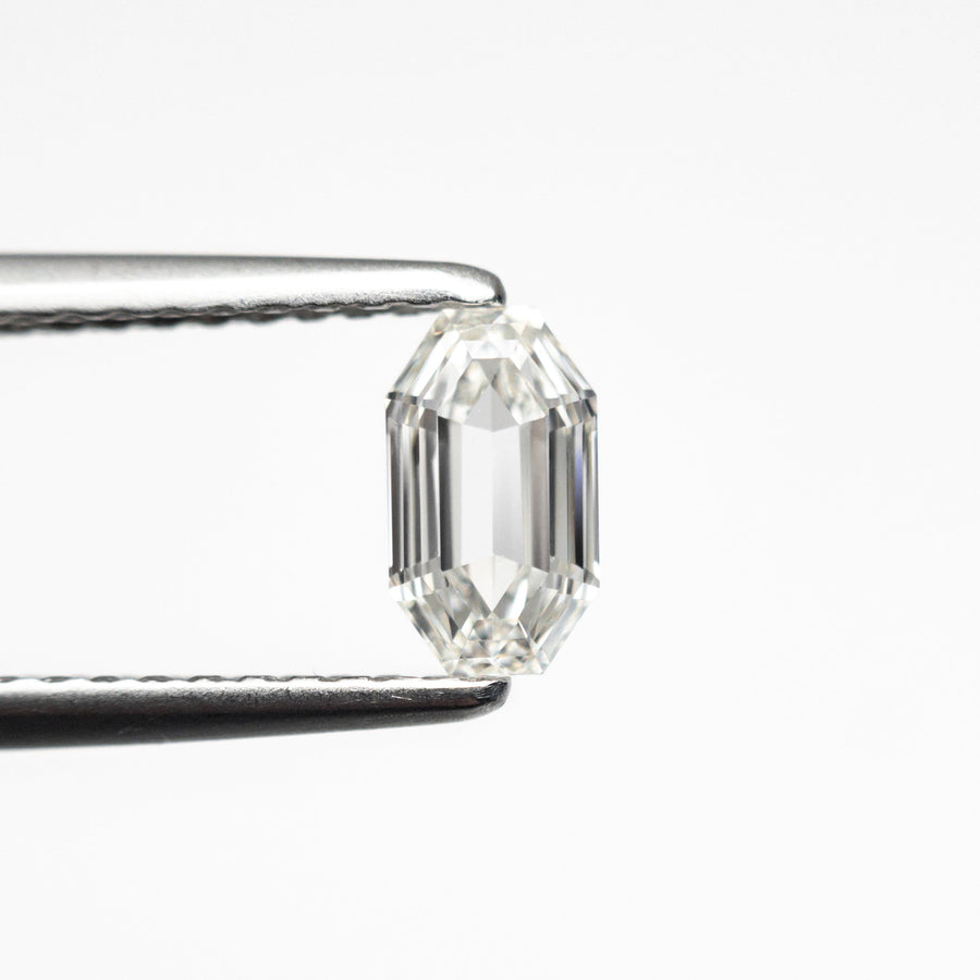 The 0.60ct 6.34x3.64x2.56mm SI1 H Cut Corner Rectangle Step Cut 19438-41 by East London jeweller Rachel Boston | Discover our collections of unique and timeless engagement rings, wedding rings, and modern fine jewellery. - Rachel Boston Jewellery